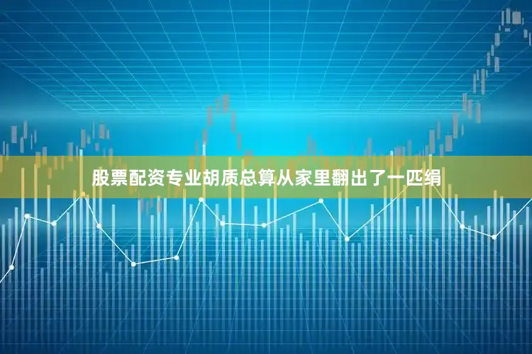 股票配资专业胡质总算从家里翻出了一匹绢